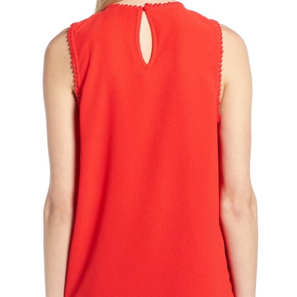 NWOT Halogen Red Lace & Crepe Top- XS - Picture 2 of 7